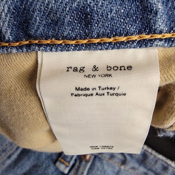 Rag & Bone Womens Rosa Mid Rise Walking Shorts Cut-off Denim Size 31 Button Fly - Picture 13 of 13